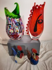Gesichtsvasev aus Glas