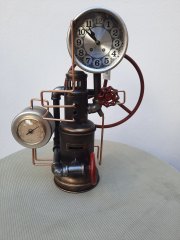 Uhr,  Thermometer und Spardose   ca. 43 cm hoch