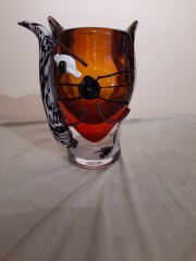 Katzenvase aus Glas