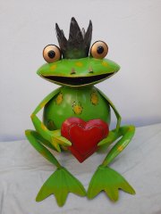 Froschkönig groß  ca. 60 cm hoch   klein ca. 22 cm hoch